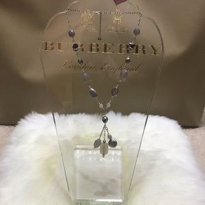 Sterling Silver Gemstone Lariat Necklace